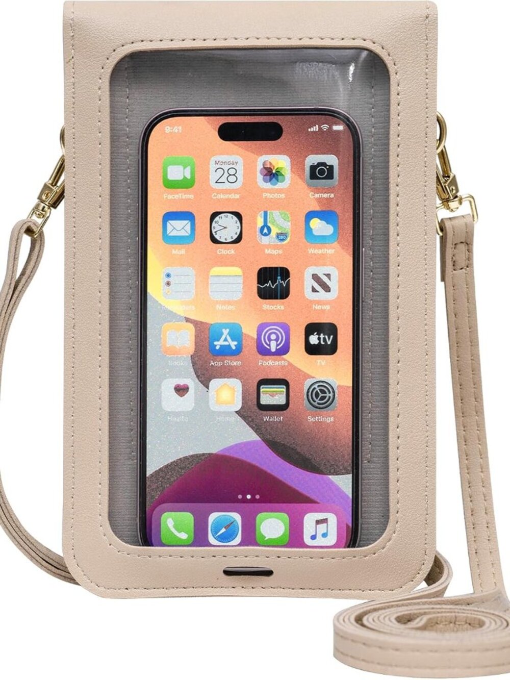 Small Crossbody Bags for Women, Leather Cell Phone Purse with Adjustable Strap,